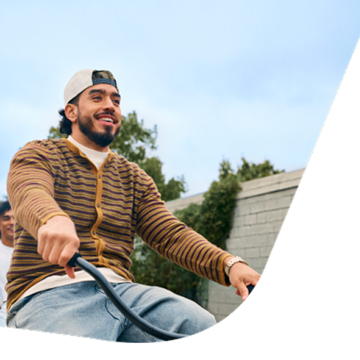Man riding a bicycle