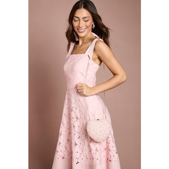 Aurelia Pearl Love Heart Shape Clutch Bag