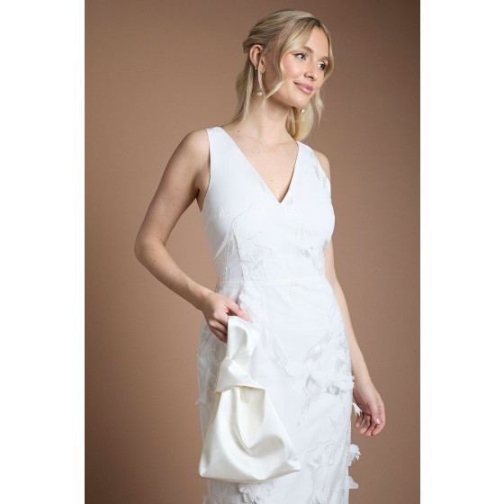 Bridal Sandra Satin Wristlet Pouch