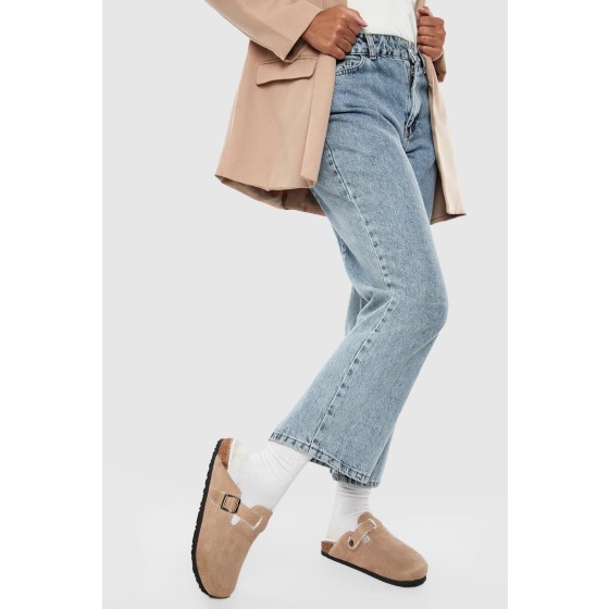 Fur Lined Closed Toe Clog