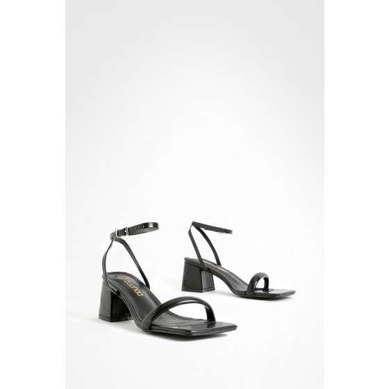 Square Toe Block Heel Two Part Heels