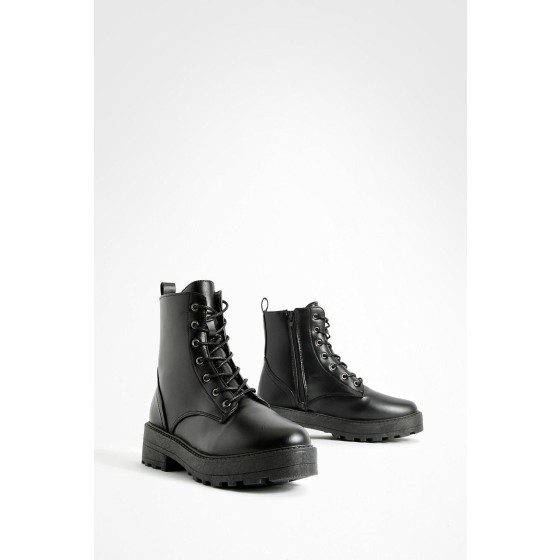 Lace Up Chunky Hiker Boots