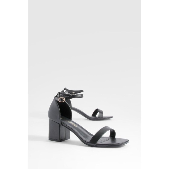 Low Block Barely There Heels