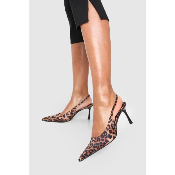 Leopard Slingback Court Heels