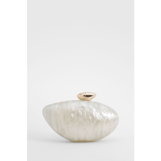Marbled Acrylic Clutch Bag