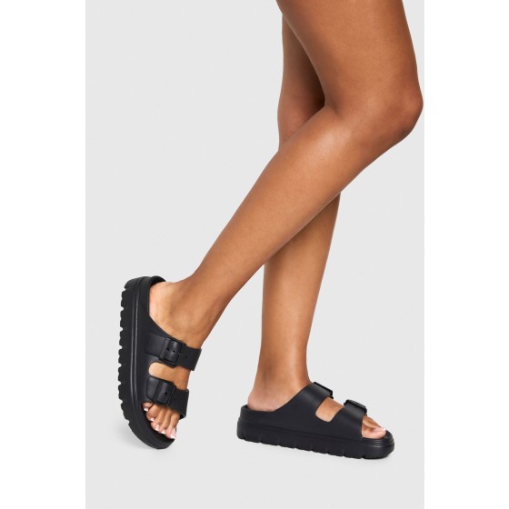 Wide Fit Double Strap Buckle Sliders