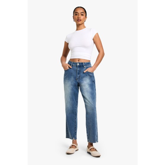 The Petite High Waist Mom Jean