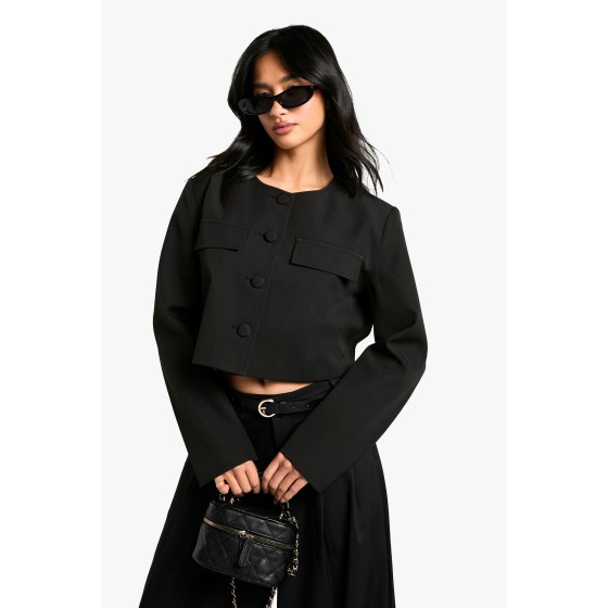 Petite Boxy Fit Tailored Jacket