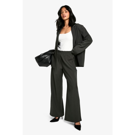 Petite 'Pull On' Elasticated Waistband Tailored Trouser