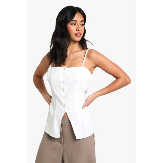 Petite Woven Tailored Top
