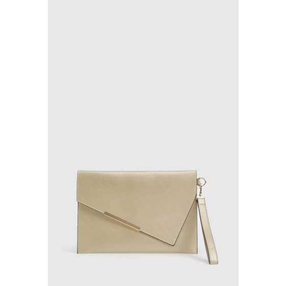 Asymmetric Fold Over Large Envelope Clutch Bag