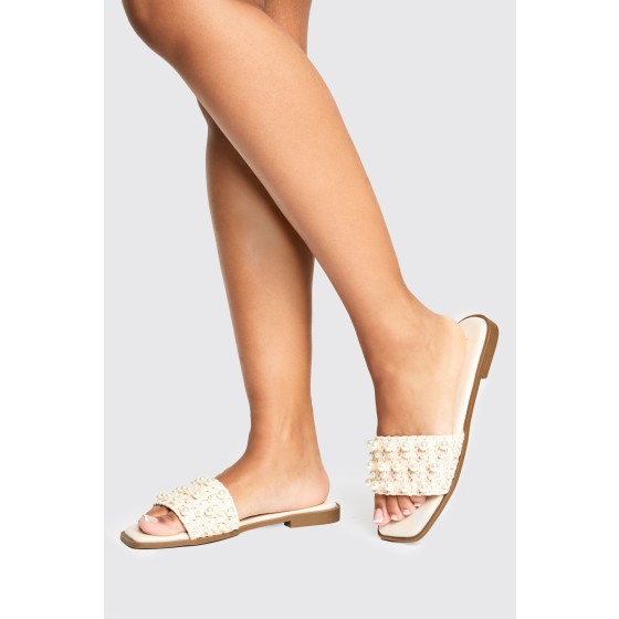 Crochet Pearl Detail Sandals