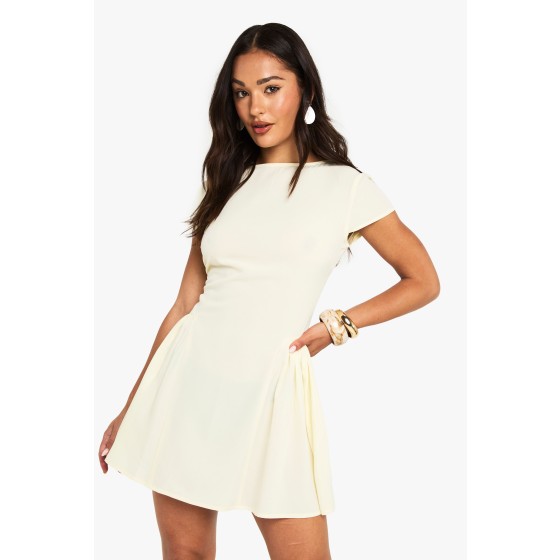Petite Textured Volume Skirt Mini Dress