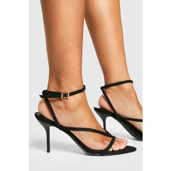 Wide Fit Faux Suede Pointed Heels