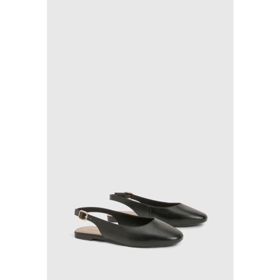 Wide Fit Pointed Slingback Flats