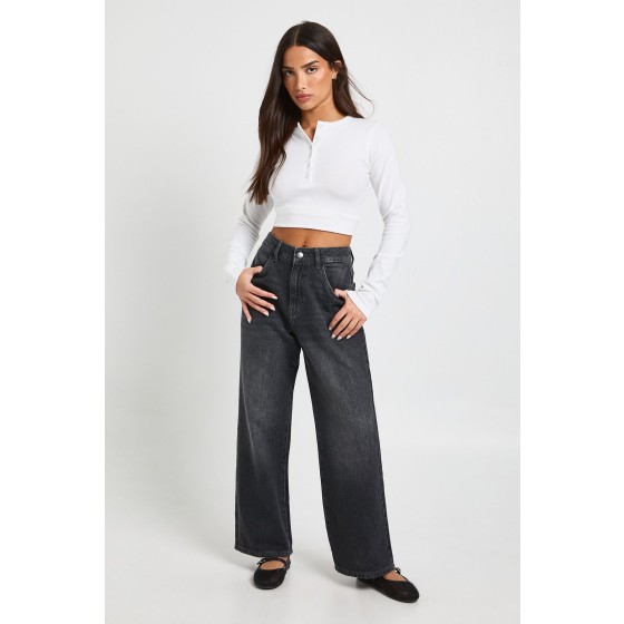 Petite Basics High Waist Straight Leg Jean
