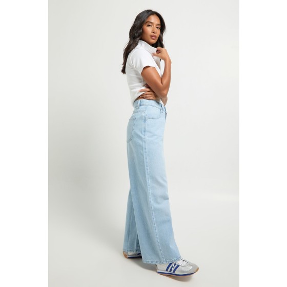 Petite Basics High Waist Wide Leg Jean