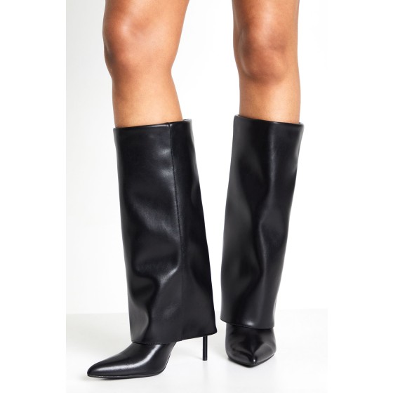 Extreme Point Stiletto Fold Over Boots
