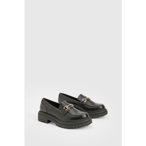 Chunky Bar Trim Loafers