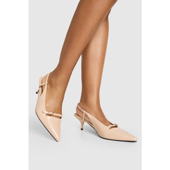 Wide Fit Buckle Detail Court Shoes