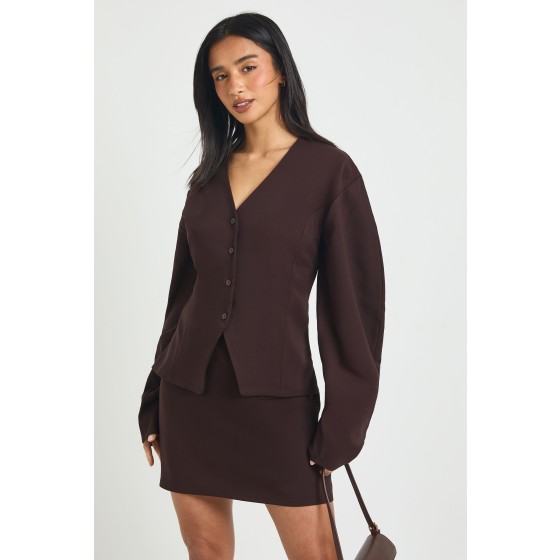 Petite 2 in 1 Barrel Sleeve Blazer Dress