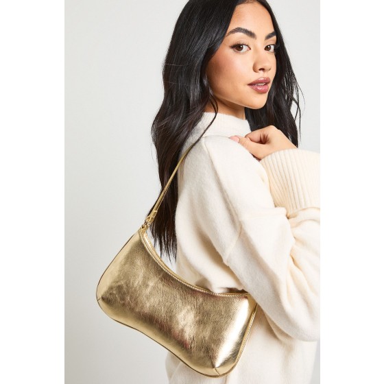 Metallic Basic Shoulder Bag