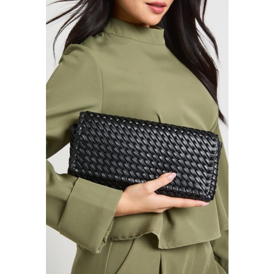 Hand Woven Fold Over Clutch Bag