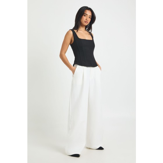 Petite Tailored Wide Leg Trouser
