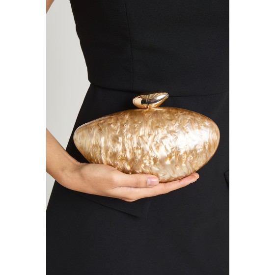 Marbled Acrylic Clutch Bag