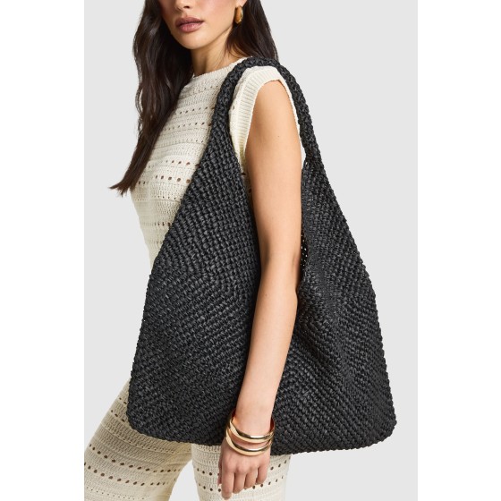 Large Slouchy Straw Beach Bag