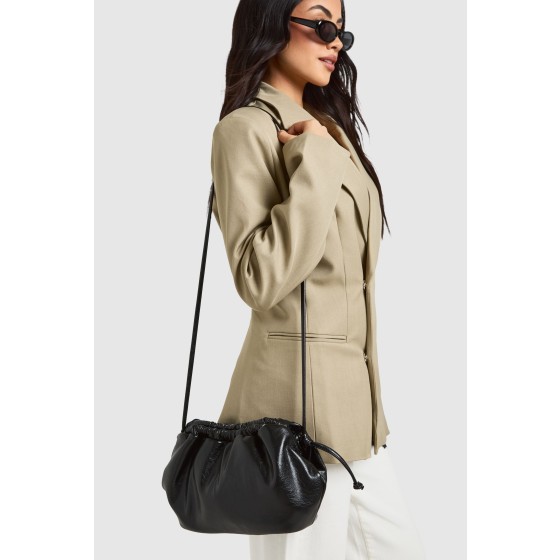 Snap Detail Cross Body Bag With Detachable Strap