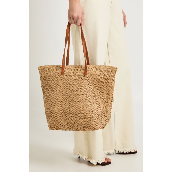Contrast Handle Beach bag