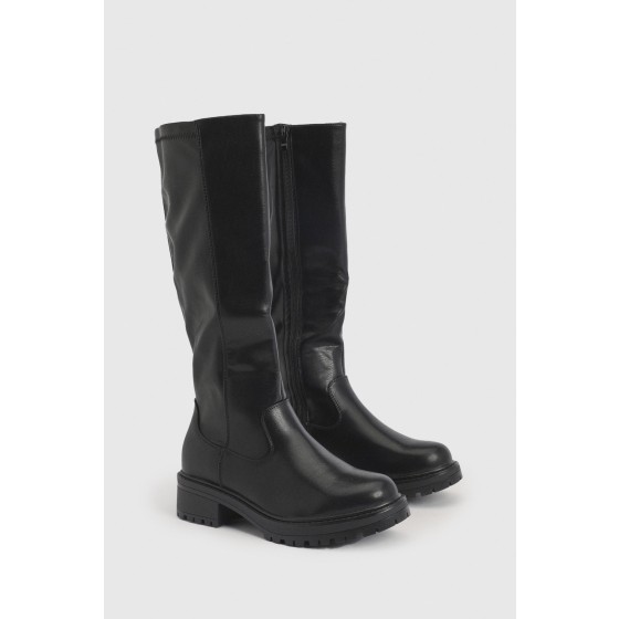 Chunky Stretch Knee High Boots