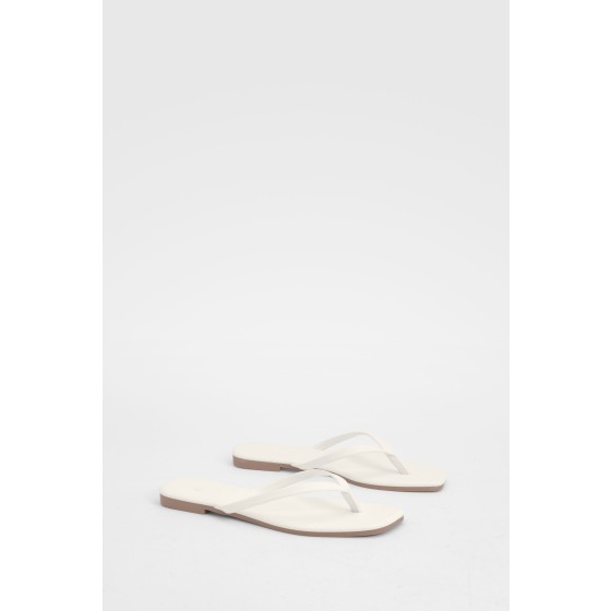Square Toe Flip Flops