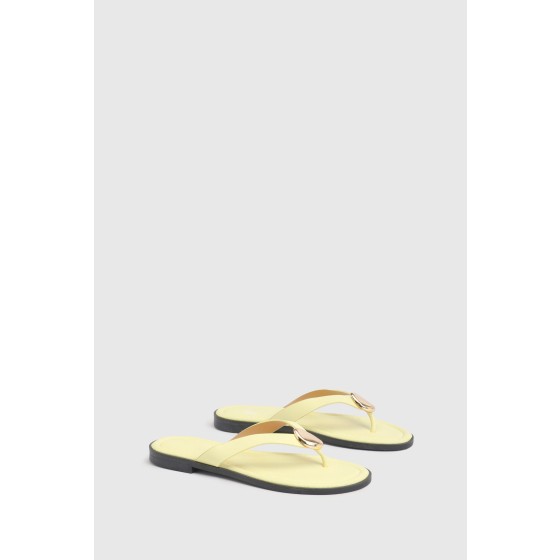 Gold Trim Detail Flip Flops