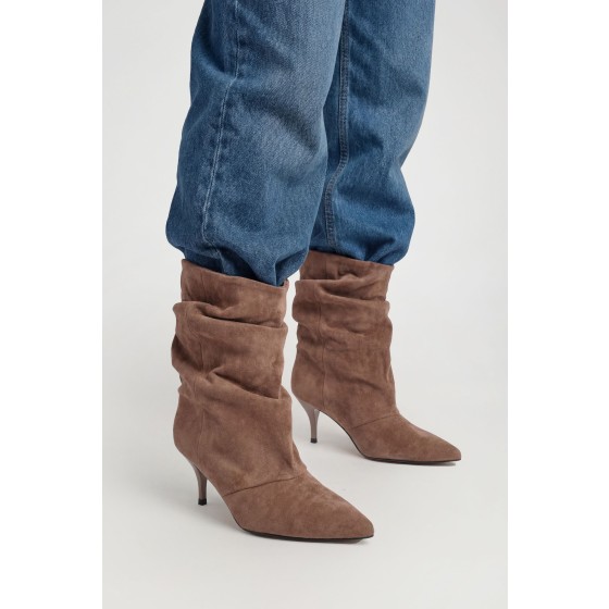 Slouchy Ruched Ankle Boots