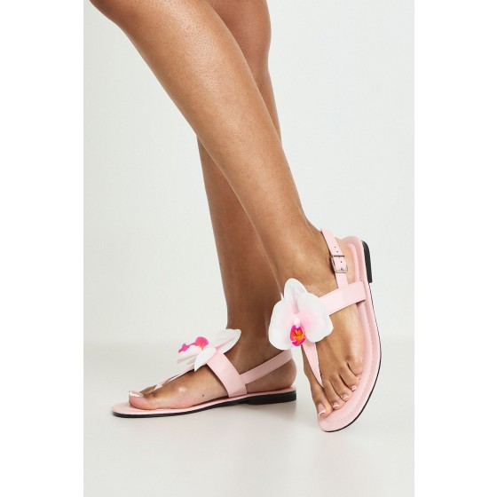 Orchid Detail Toe Post Sandals