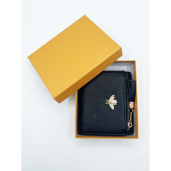 Bee Embellishment Purse in Black