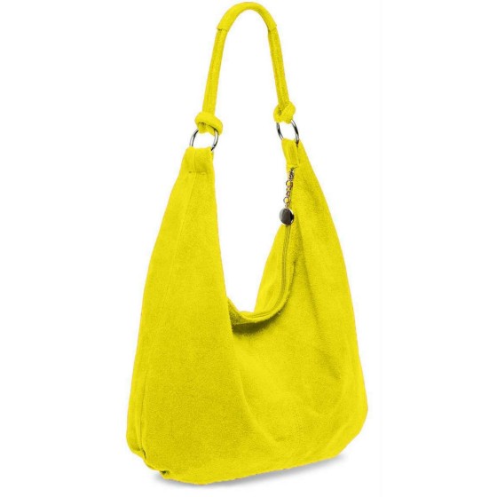Large Slouch Italian Suede Suede Hobo Tote Shoulder Bag
