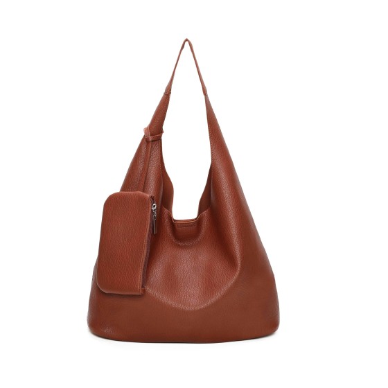 3IN1 Roomy Slouchy Tote with Crossbody & Mini Pouch