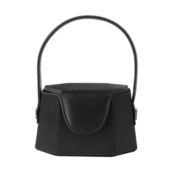 Geometric Satin Flap Evening Clutch
