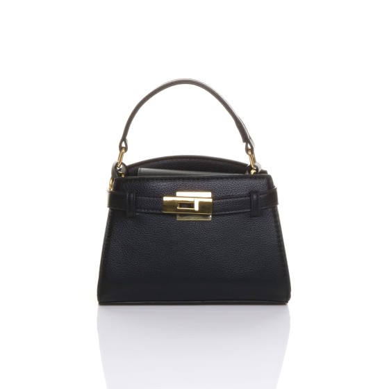 Top Handle Buckle Strap Mini Tote Shoulder Bag