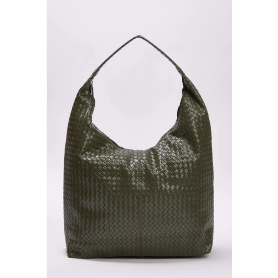 Woven Texture Oversized Tote Shoulder Bag