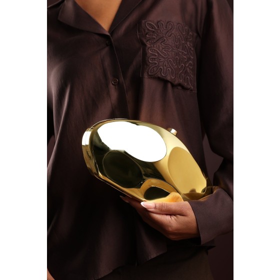 'Nude' Sculpted Evening Clutch Bag