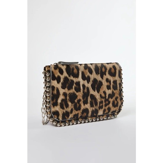 Studded Small Cross-Body Wallet Bag