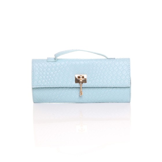 Top Handle Party Woven Weave Clutch Bag