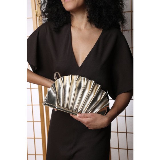'Mist' Metallic Shell Clutch Bag