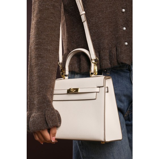 'Lluvia' Top Handle Satchel Mini Tote Bag with Turn-Lock Closure