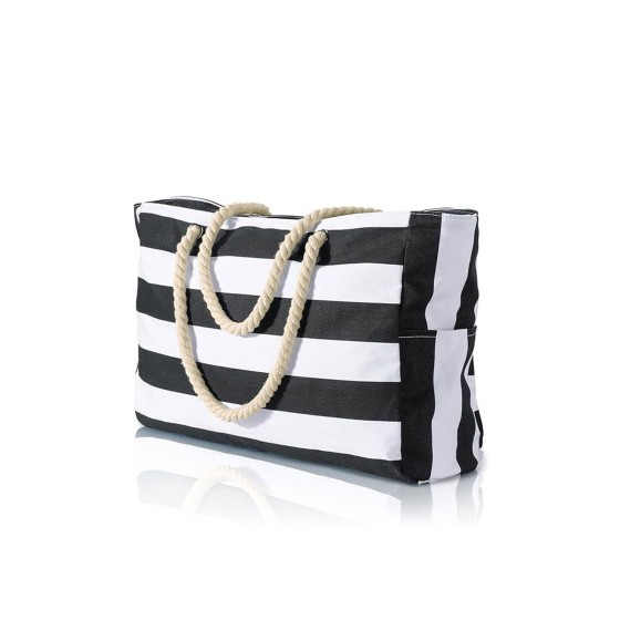 Large Waterproof Beach Tote Bags with Zip and Rope Handle