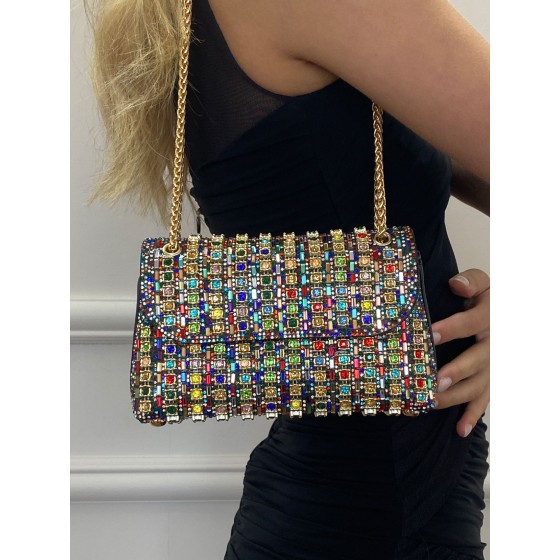 Multicolour Embellished Shoulder Bag